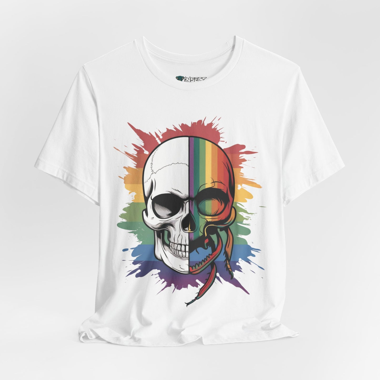 Rainbow Skull Fusion Morph Tee