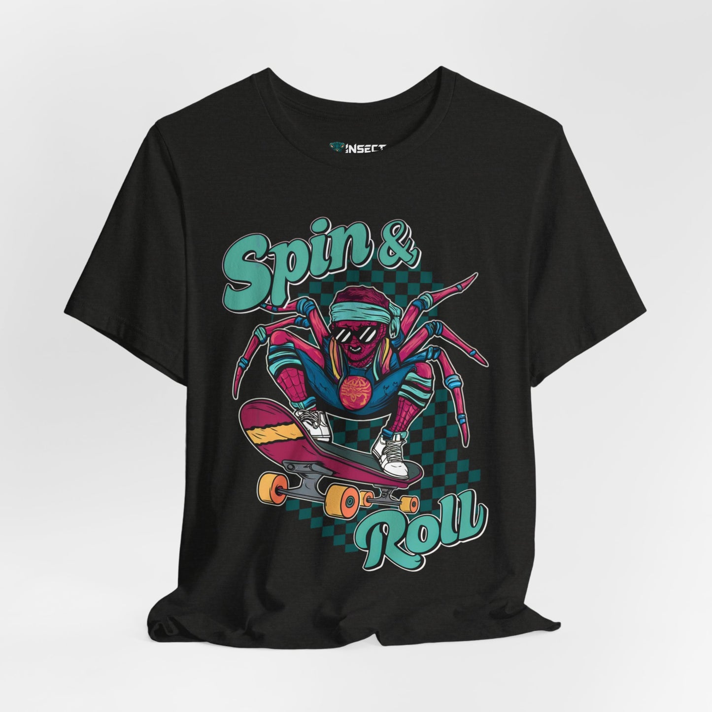 Spin & Roll – Retro Skater Spider Tee