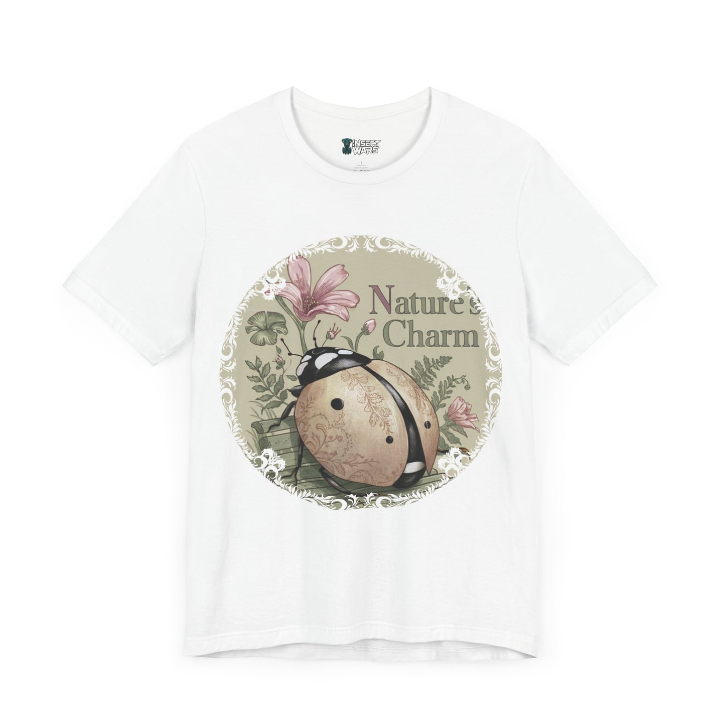 Nature's Charm – Vintage Garden Ladybug Tee